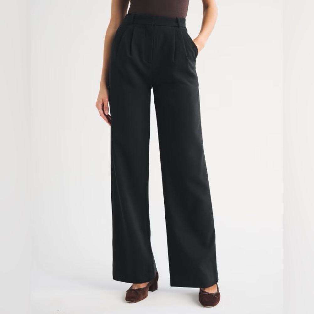 A&F Sloane Tailored Wide Leg Pant - Picture 2 of 7